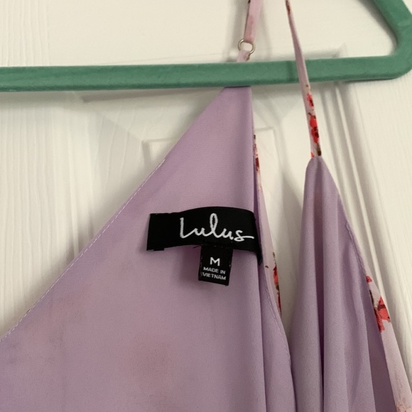 Lulus Doreen Lavender Floral Print Ruffle Midi Dress - Picture 7 of 7